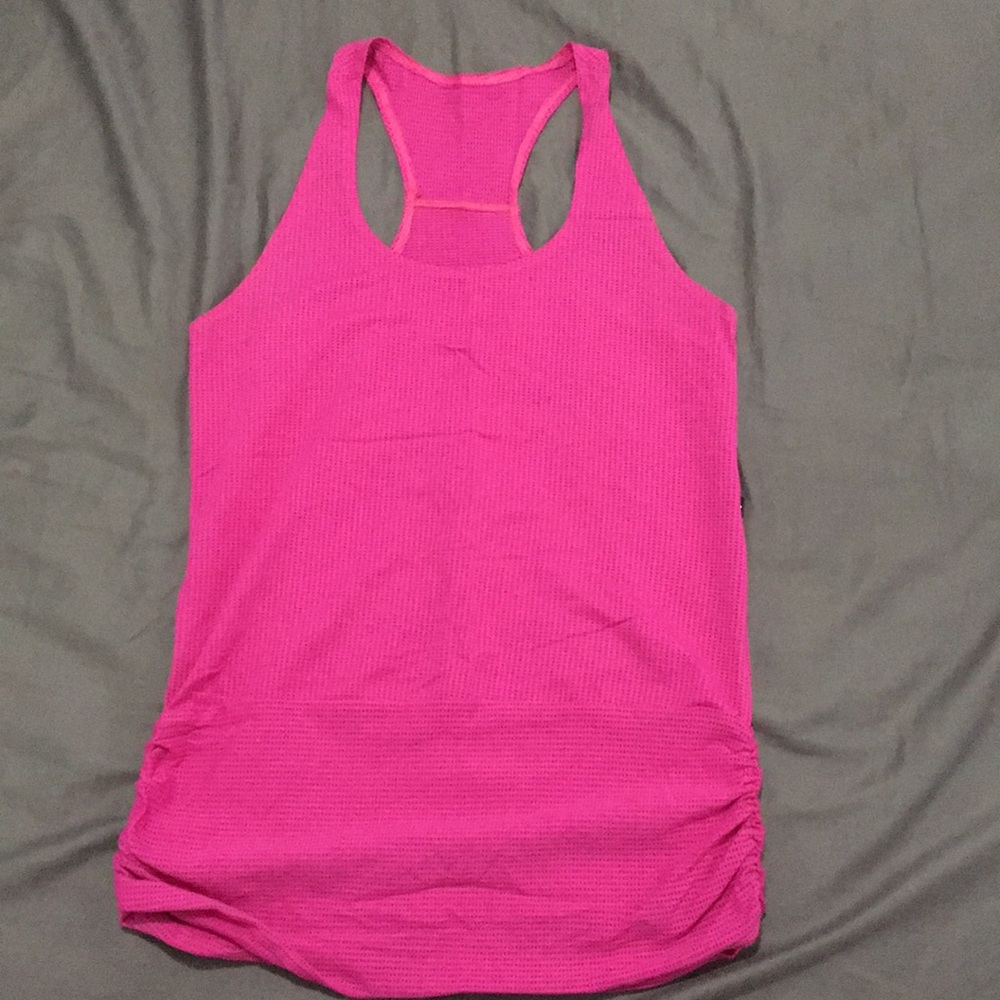 Pink gym tank top